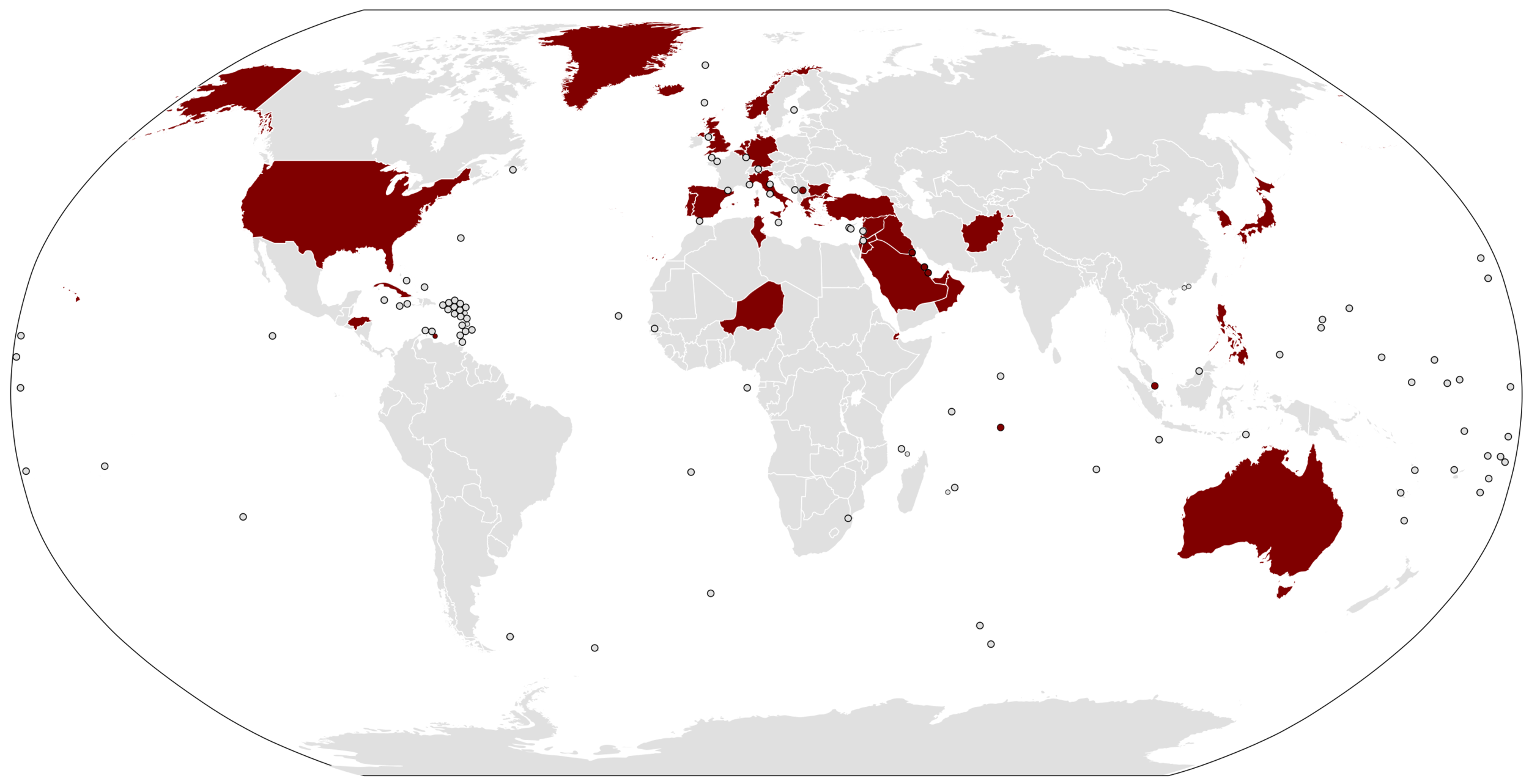 US military bases worldwide